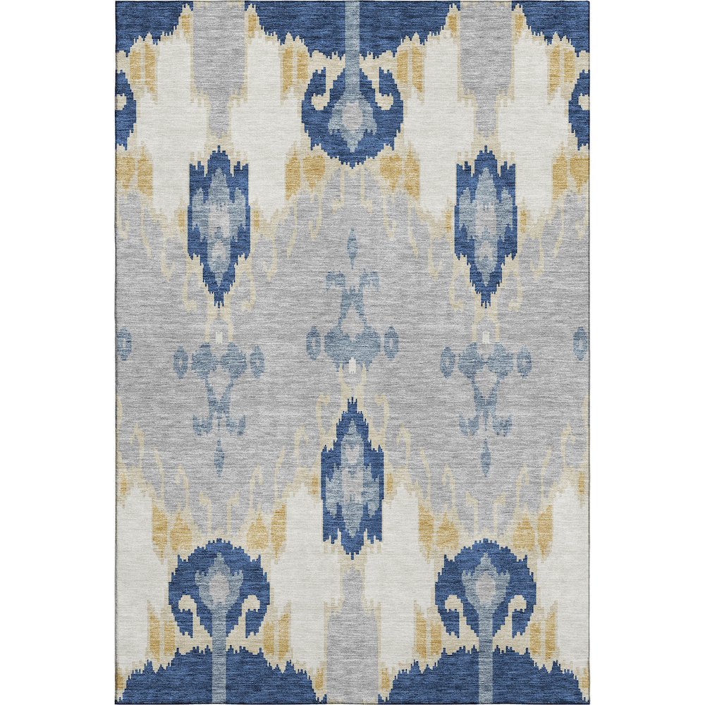 Premium Machine Washable Mayfield AMF748 Navy 8' x 10' Rug. Picture 1