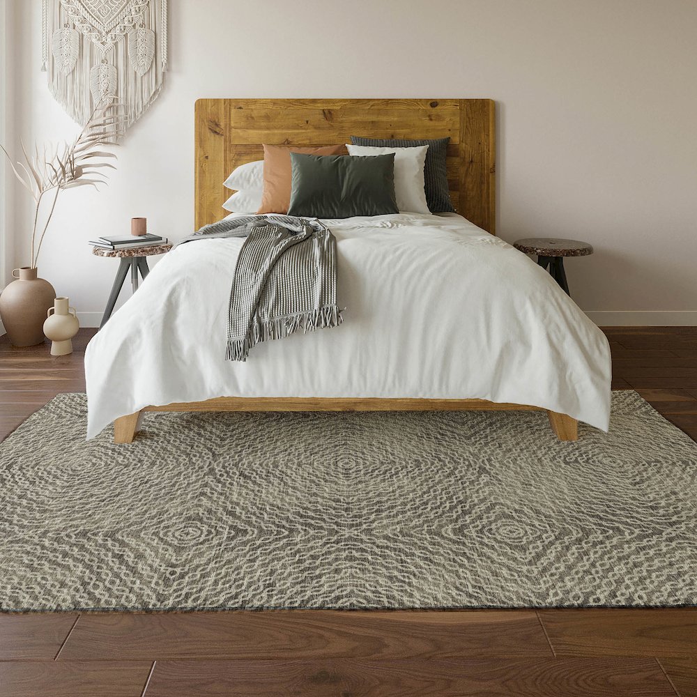 Premium Machine Washable Mayfield  Mocha 8' x 10' Rug. Picture 6