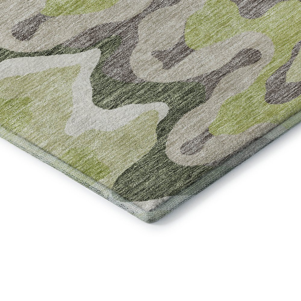 Premium Machine Washable Mayfield AMF750 Aloe 3' x 5' Rug. Picture 3