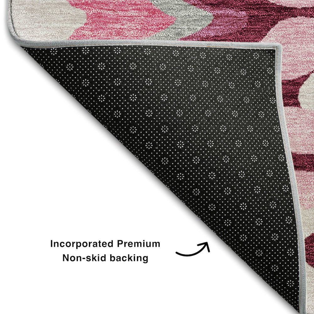 Premium Machine Washable Mayfield AMF750 Blush 3' x 5' Rug. Picture 2