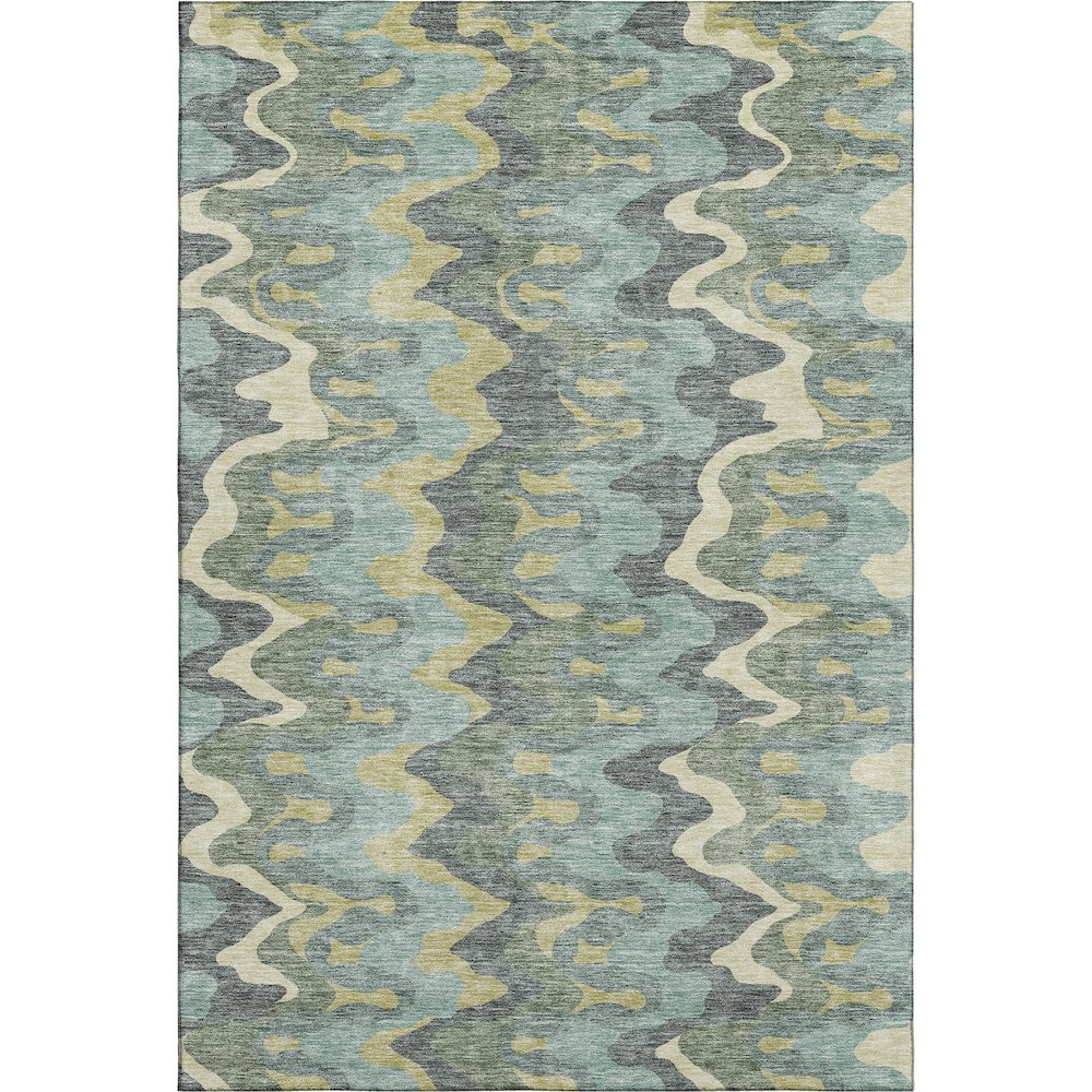 Premium Machine Washable Mayfield AMF750 Sage 8' x 10' Rug. Picture 1