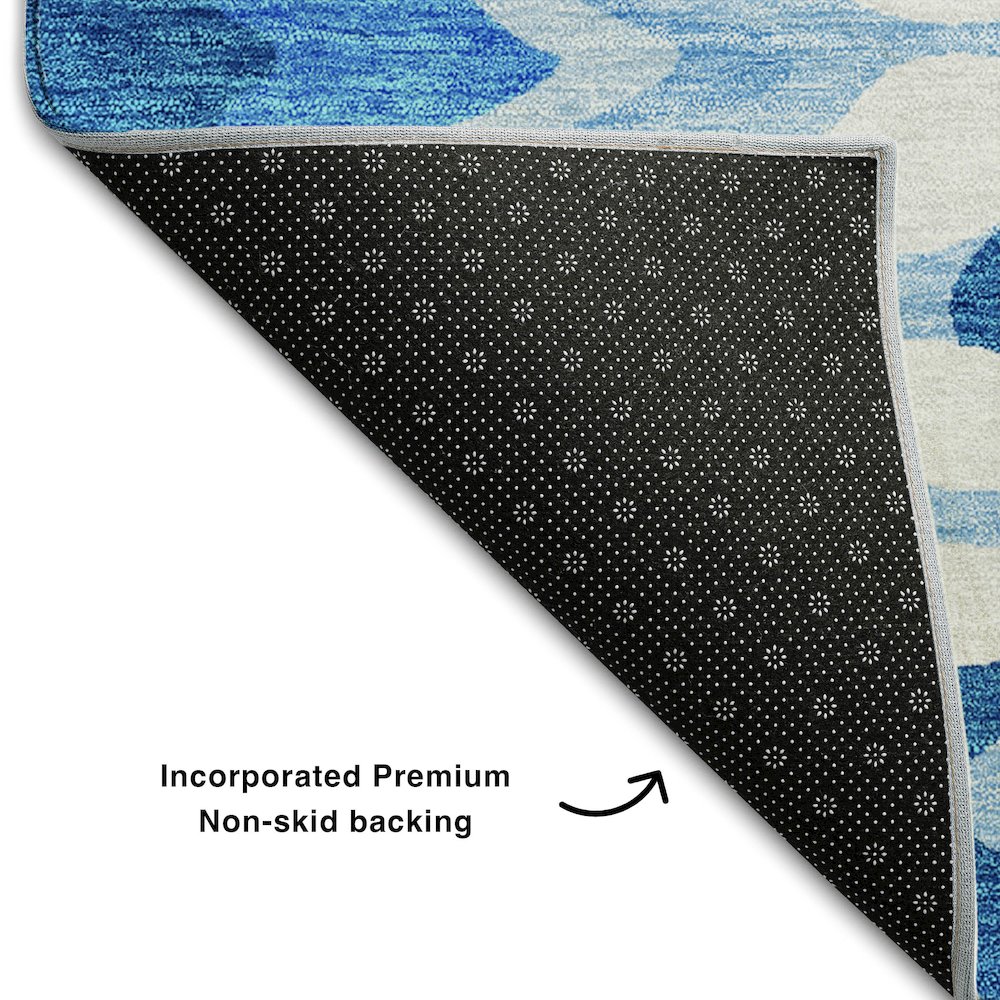 Premium Machine Washable Mayfield AMF750 Sky 3' x 5' Rug. Picture 2