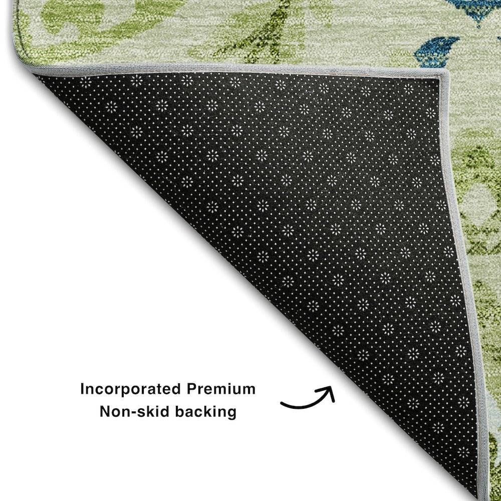 Premium Machine Washable Mayfield AMF751 Aloe 3' x 5' Rug. Picture 2