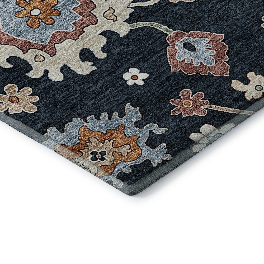 Premium Machine Washable Mayfield AMF753 Black 3' x 5' Rug. Picture 3