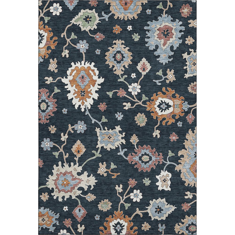 Premium Machine Washable Mayfield AMF753 Black 8' x 10' Rug. Picture 1