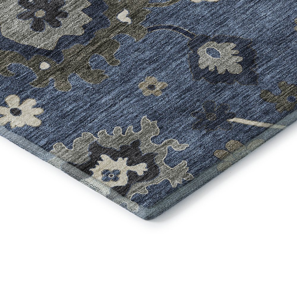 Premium Machine Washable Mayfield AMF753 Blue 3' x 5' Rug. Picture 3