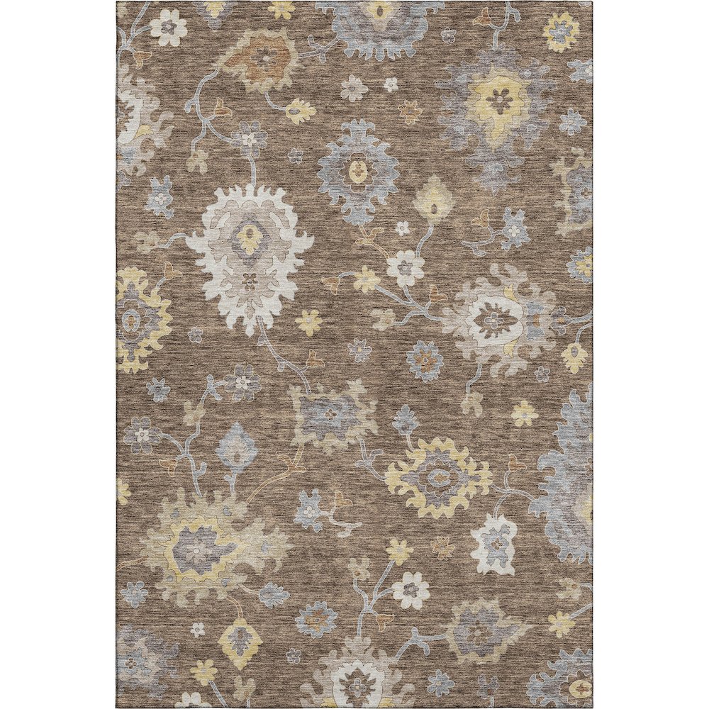 Premium Machine Washable Mayfield AMF753 Chocolate 8' x 10' Rug. Picture 1