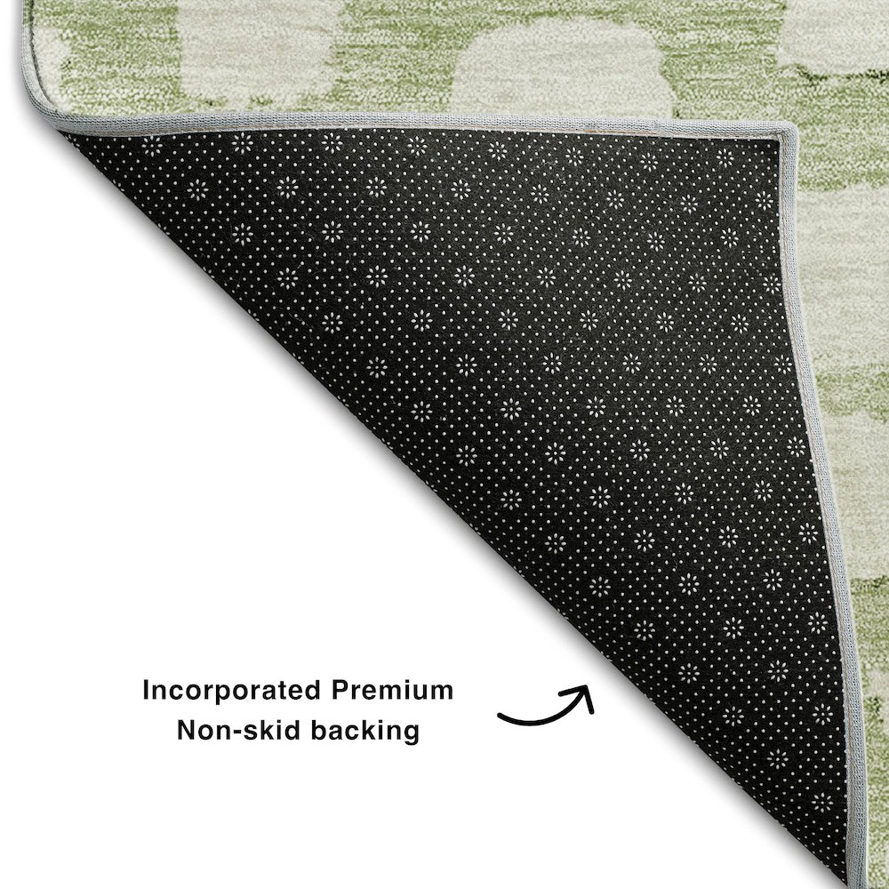 Premium Machine Washable Mayfield AMF754 Aloe 3' x 5' Rug. Picture 2