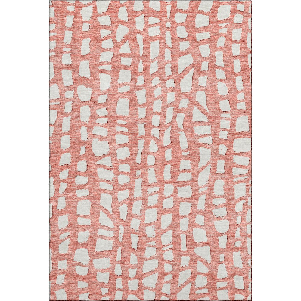 Premium Machine Washable Mayfield AMF754 Salmon 8' x 10' Rug. Picture 1