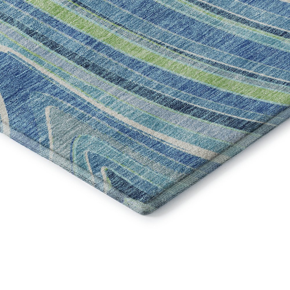 Premium Machine Washable Mayfield AMF756 Blue 3' x 5' Rug. Picture 3
