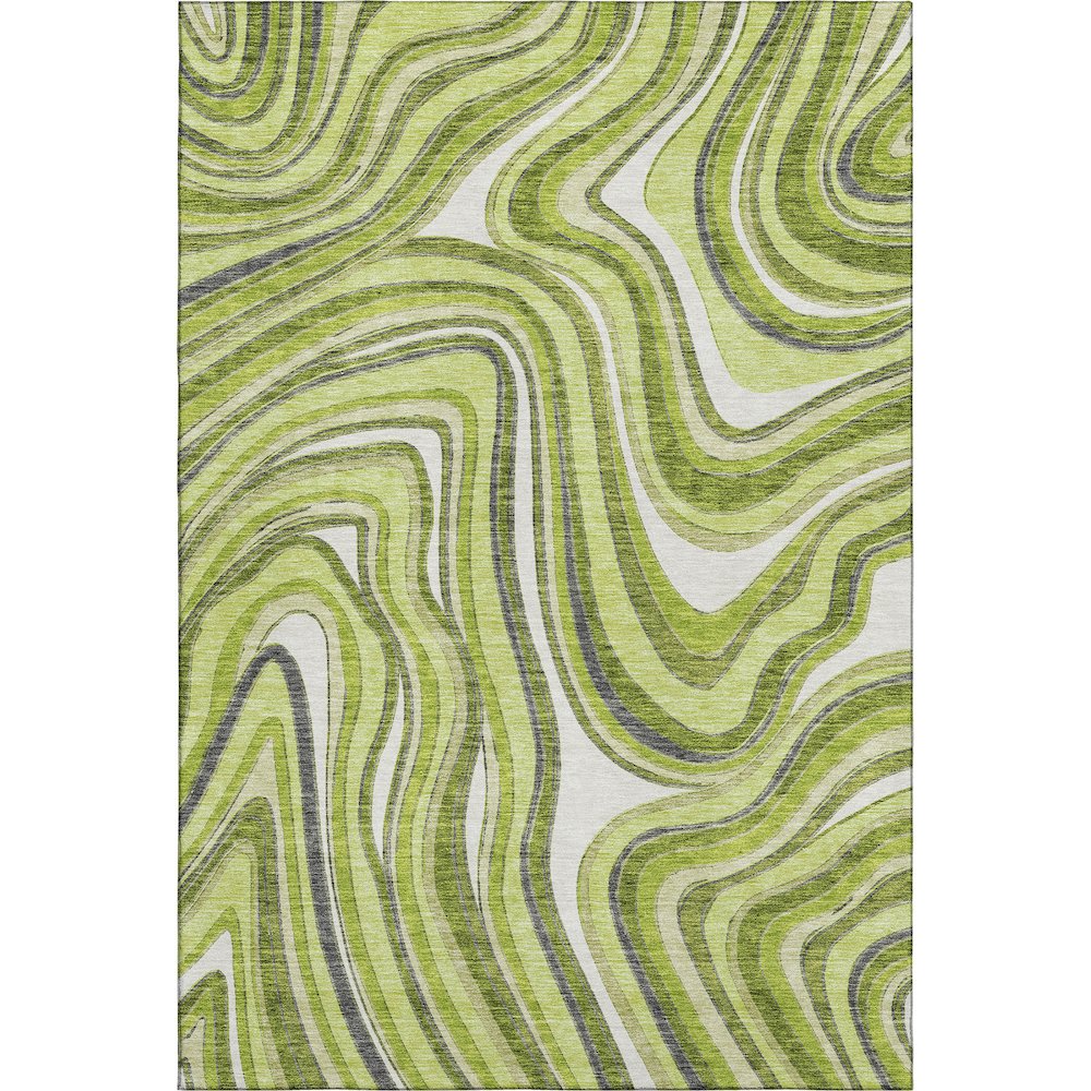 Premium Machine Washable Mayfield AMF756 Lime 8' x 10' Rug. Picture 1