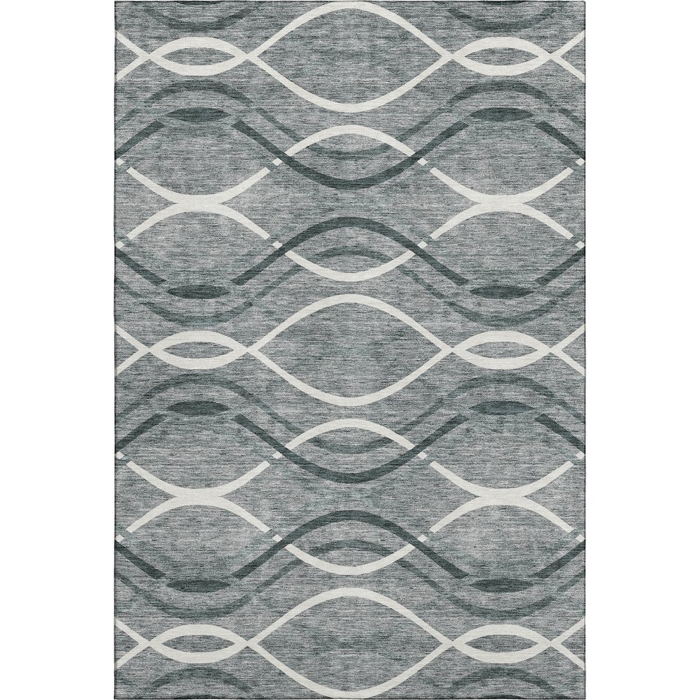 Premium Machine Washable Mayfield AMF757 Gray 8' x 10' Rug. Picture 1