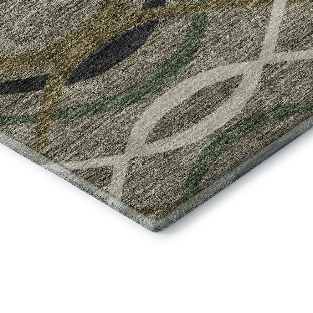 Premium Machine Washable Mayfield AMF757 Taupe 3' x 5' Rug. Picture 3