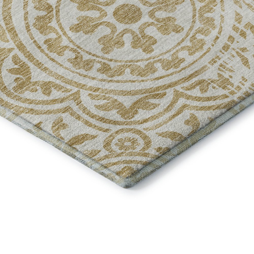 Premium Machine Washable Mayfield AMF758 Gold 3' x 5' Rug. Picture 3