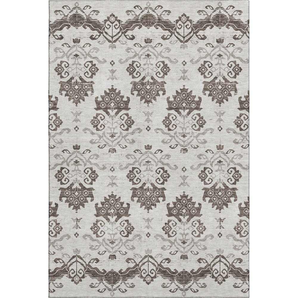 Premium Machine Washable Mayfield AMF759 Chocolate 8' x 10' Rug. Picture 1