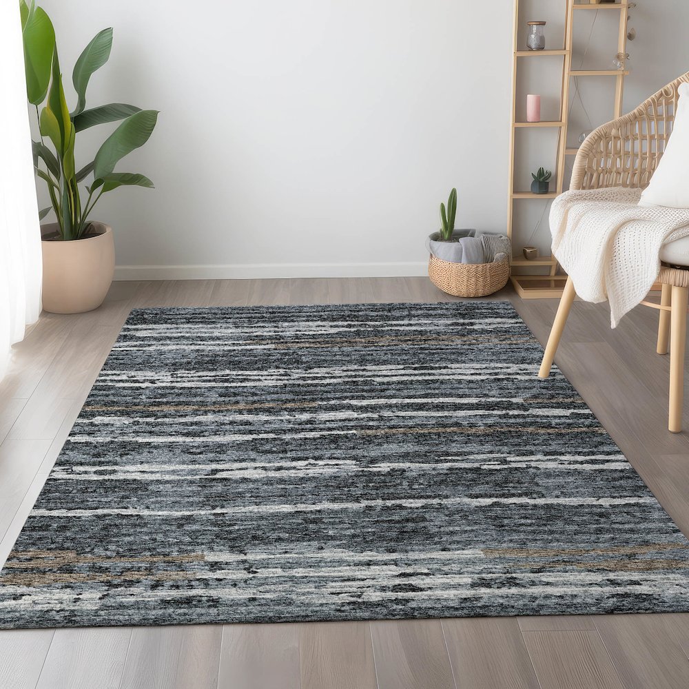 Premium Machine Washable Mayfield  Shadow 8' x 10' Rug. Picture 5