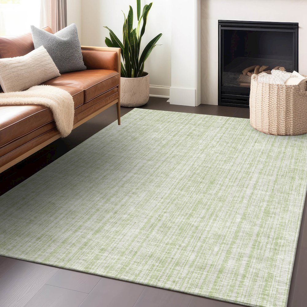 Premium Machine Washable Mayfield AMF760 Mint 8' x 10' Rug. Picture 6