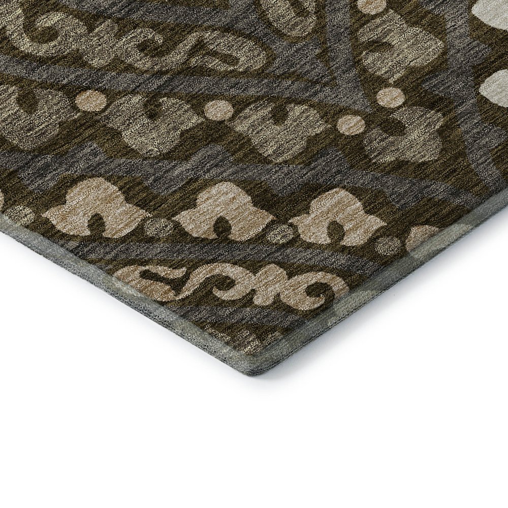 Premium Machine Washable Mayfield AMF761 Fudge 3' x 5' Rug. Picture 3