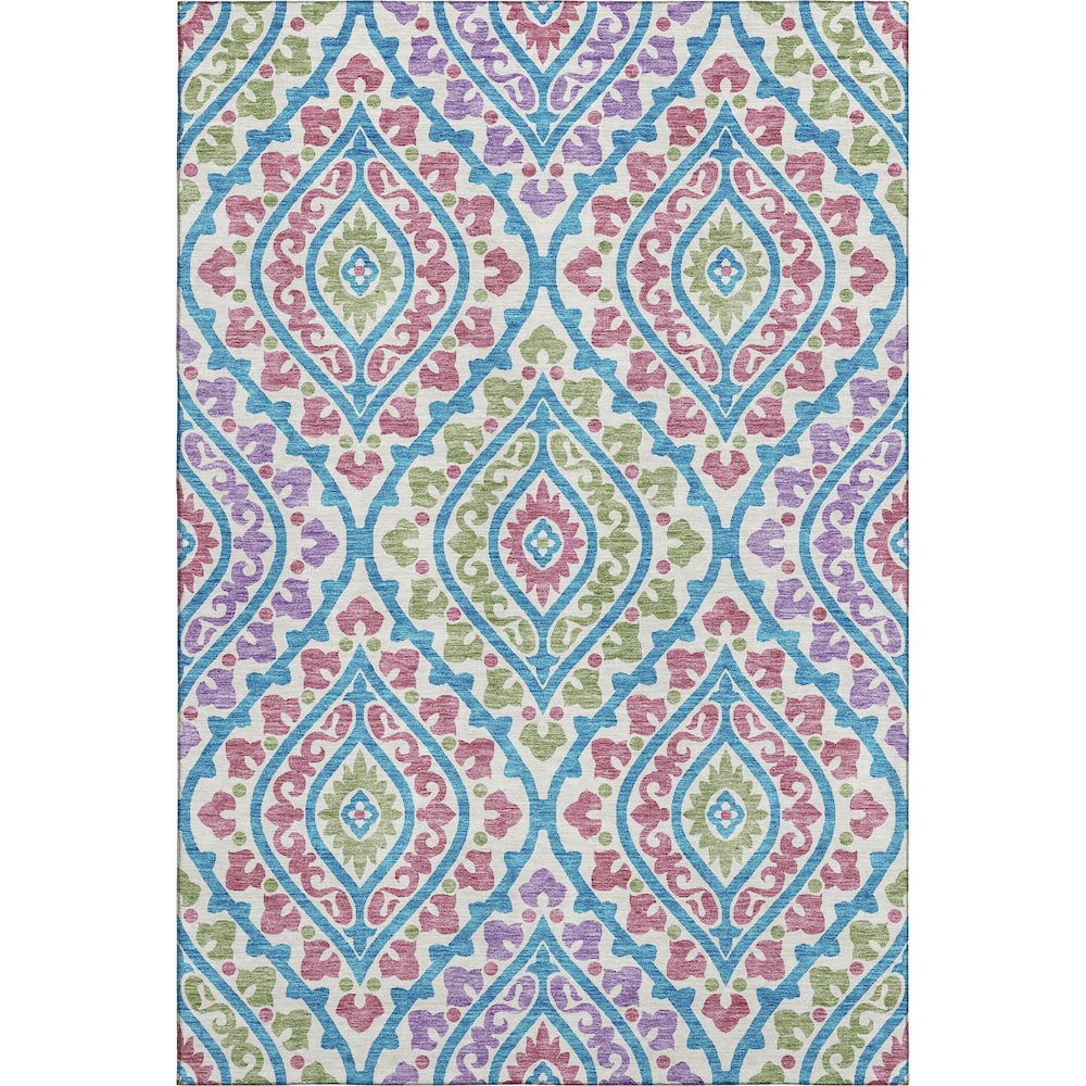 Premium Machine Washable Mayfield AMF761 White 8' x 10' Rug. Picture 1