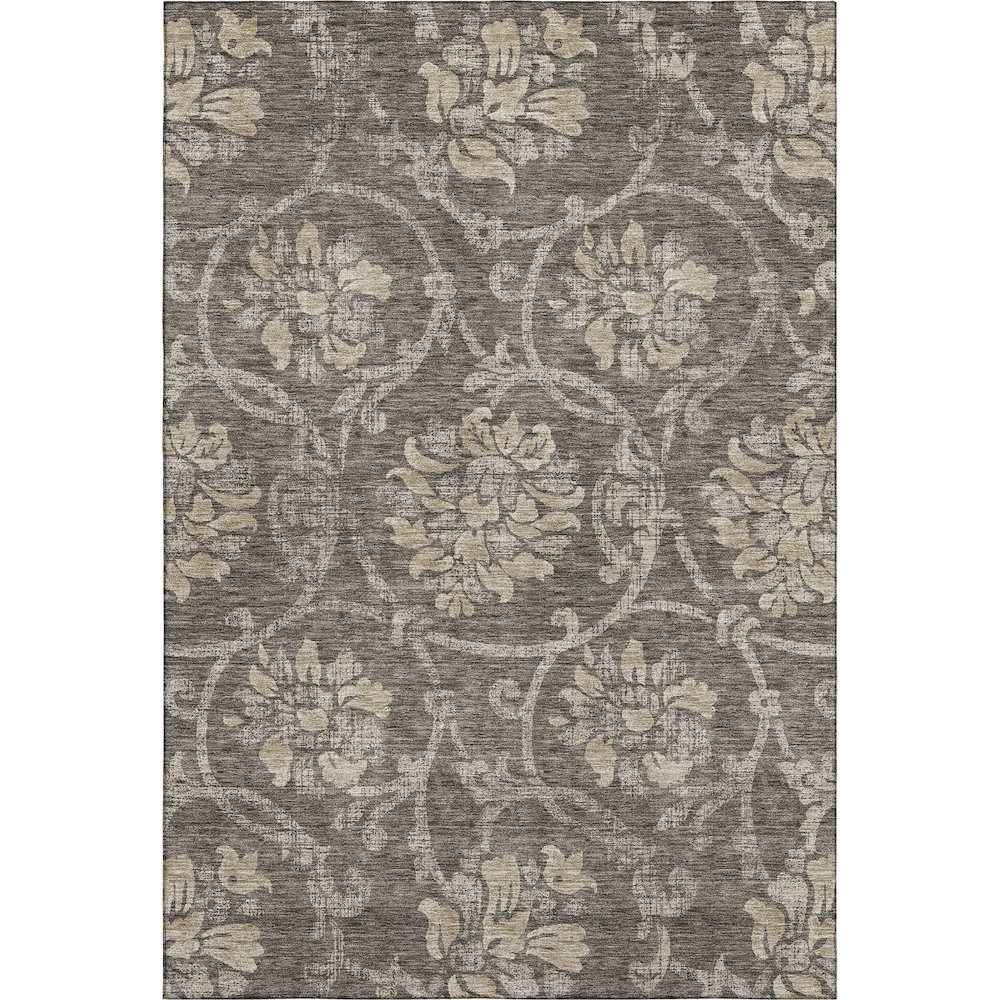 Premium Machine Washable Mayfield AMF762 Brown 8' x 10' Rug. Picture 1