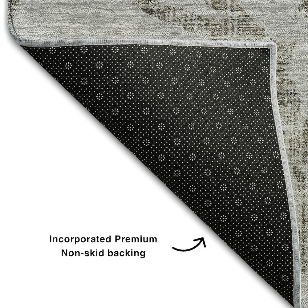 Premium Machine Washable Mayfield AMF762 Gray 3' x 5' Rug. Picture 2