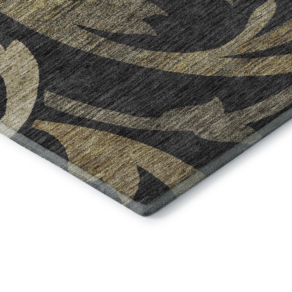 Premium Machine Washable Mayfield AMF764 Black 3' x 5' Rug. Picture 3