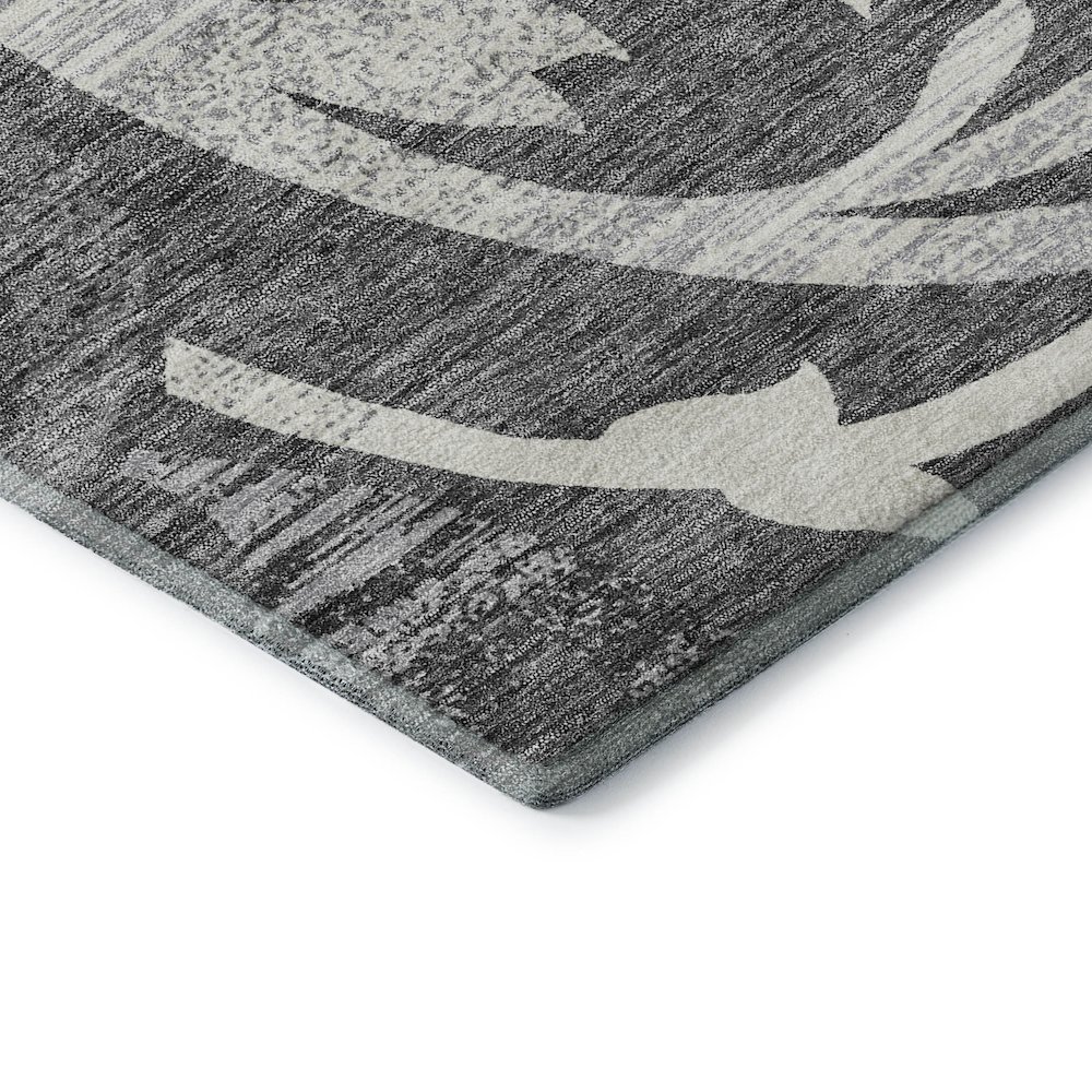 Premium Machine Washable Mayfield AMF764 Charcoal 3' x 5' Rug. Picture 3