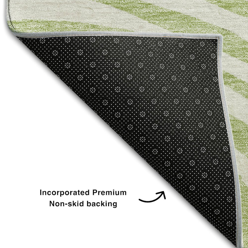 Premium Machine Washable Mayfield AMF765 Green 3' x 5' Rug. Picture 2