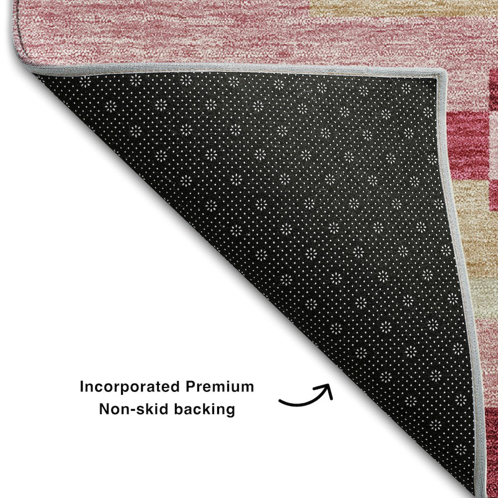 Premium Machine Washable Mayfield AMF766 Blush 3' x 5' Rug. Picture 2