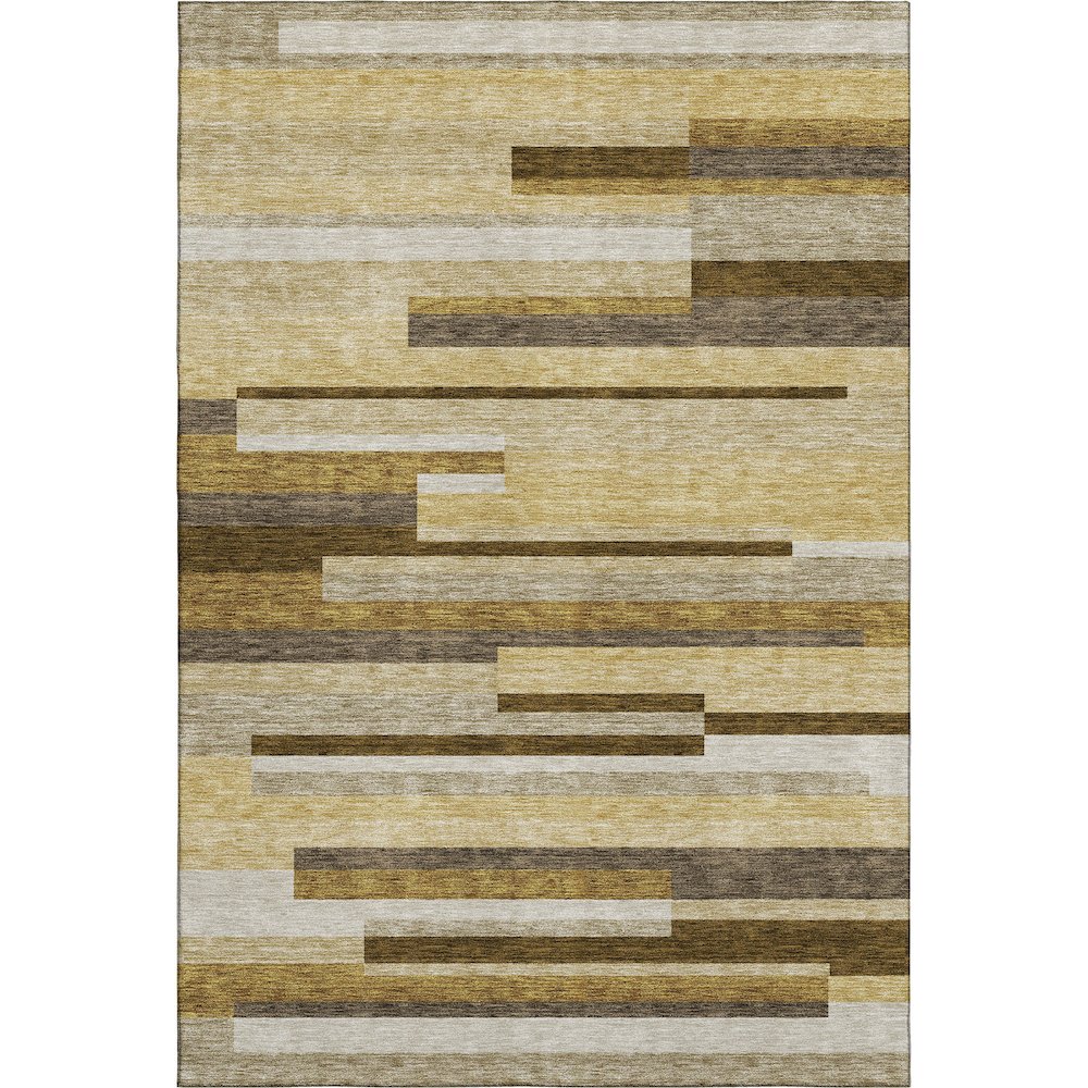 Premium Machine Washable Mayfield AMF766 Khaki 8' x 10' Rug. Picture 1