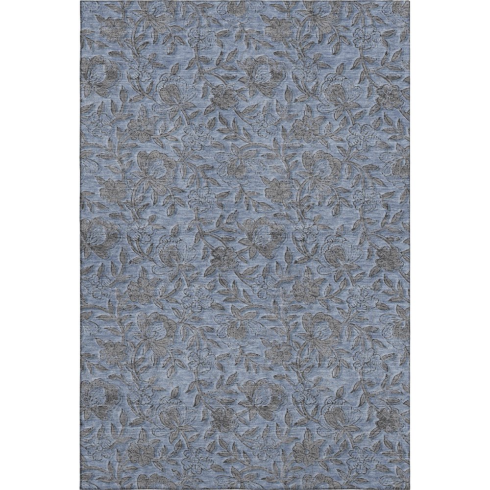 Premium Machine Washable Mayfield AMF771 Blue 8' x 10' Rug. Picture 1