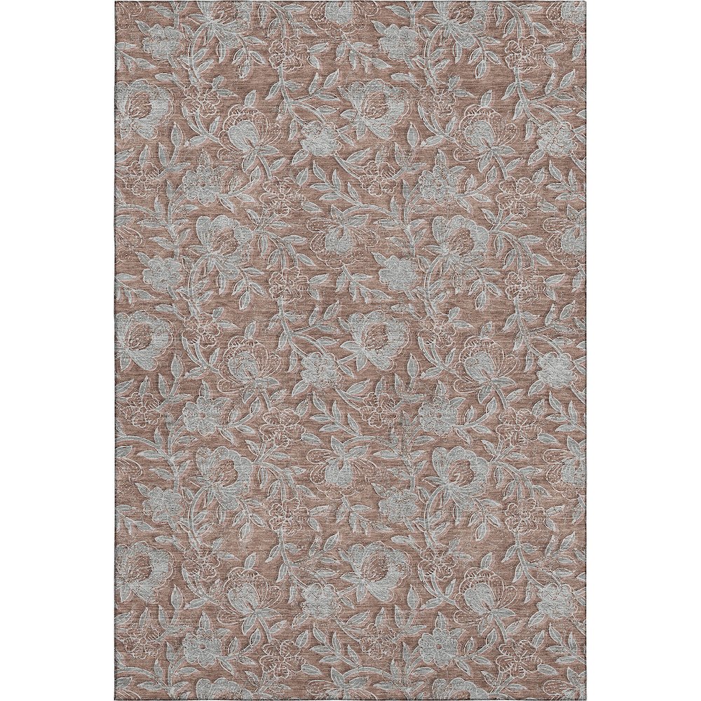 Premium Machine Washable Mayfield AMF771 Terracotta 8' x 10' Rug. Picture 1