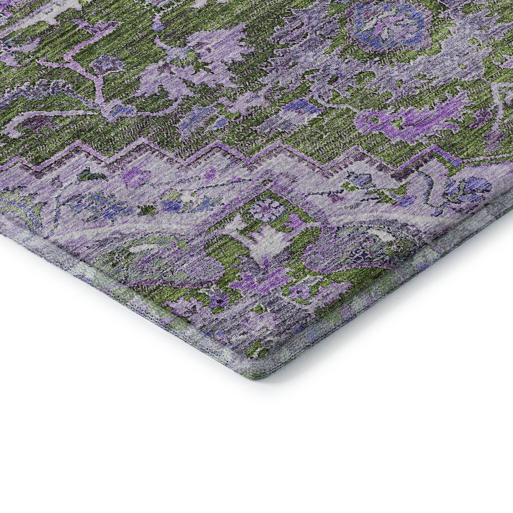 Premium Machine Washable Mayfield AMF774 Olive 3' x 5' Rug. Picture 3