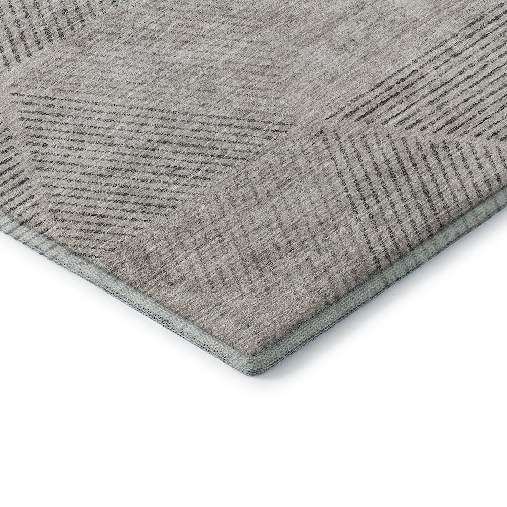 Premium Machine Washable Mayfield AMF777 Taupe 3' x 5' Rug. Picture 3