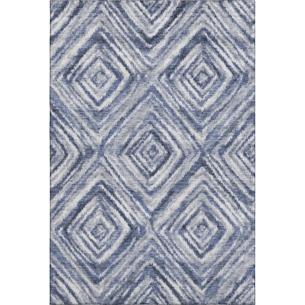 Premium Machine Washable Mayfield AMF781 Blue 8' x 10' Rug. Picture 1