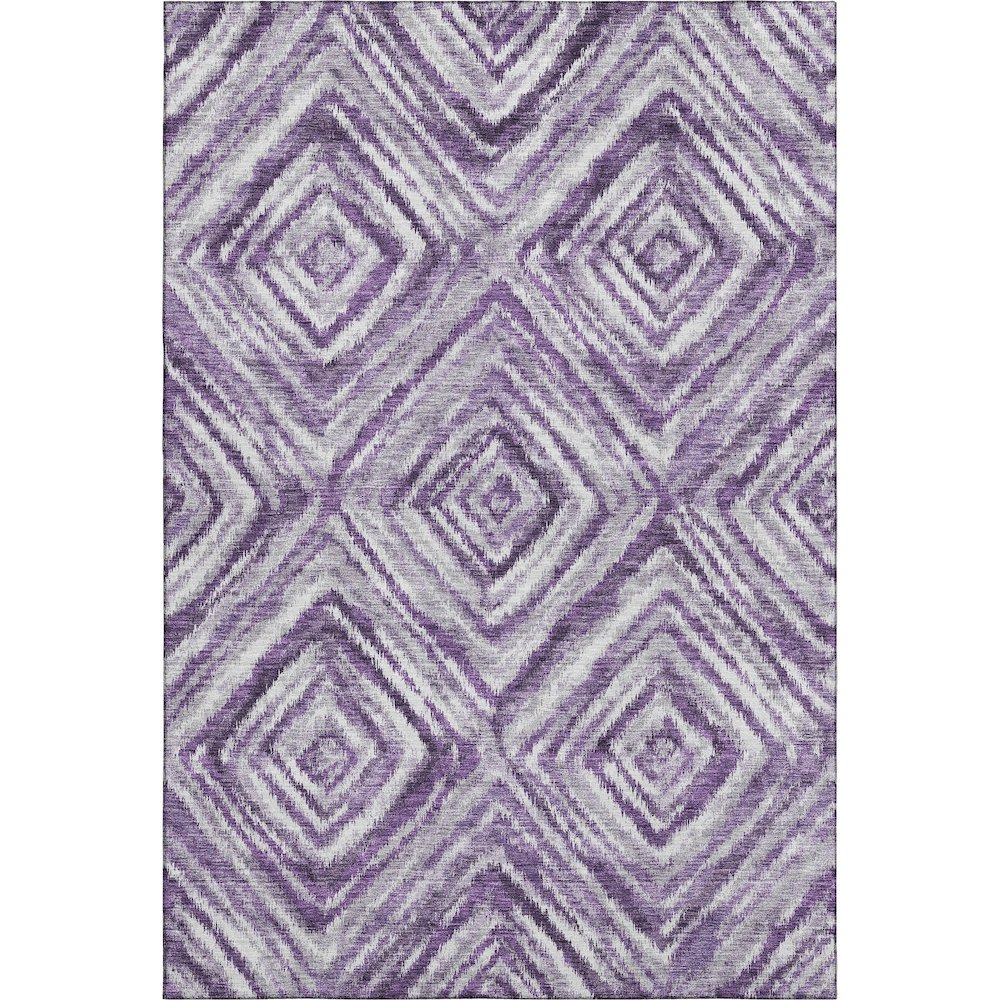 Premium Machine Washable Mayfield AMF781 Purple 8' x 10' Rug. Picture 1