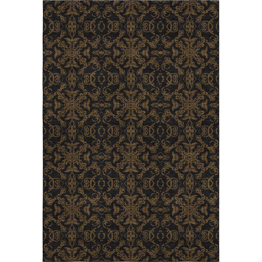 Premium Machine Washable Mayfield AMF785 Brown 8' x 10' Rug. Picture 1