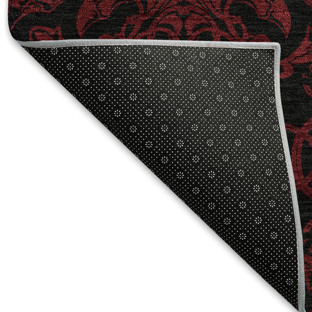 Premium Machine Washable Mayfield AMF785 Red 3' x 5' Rug. Picture 2