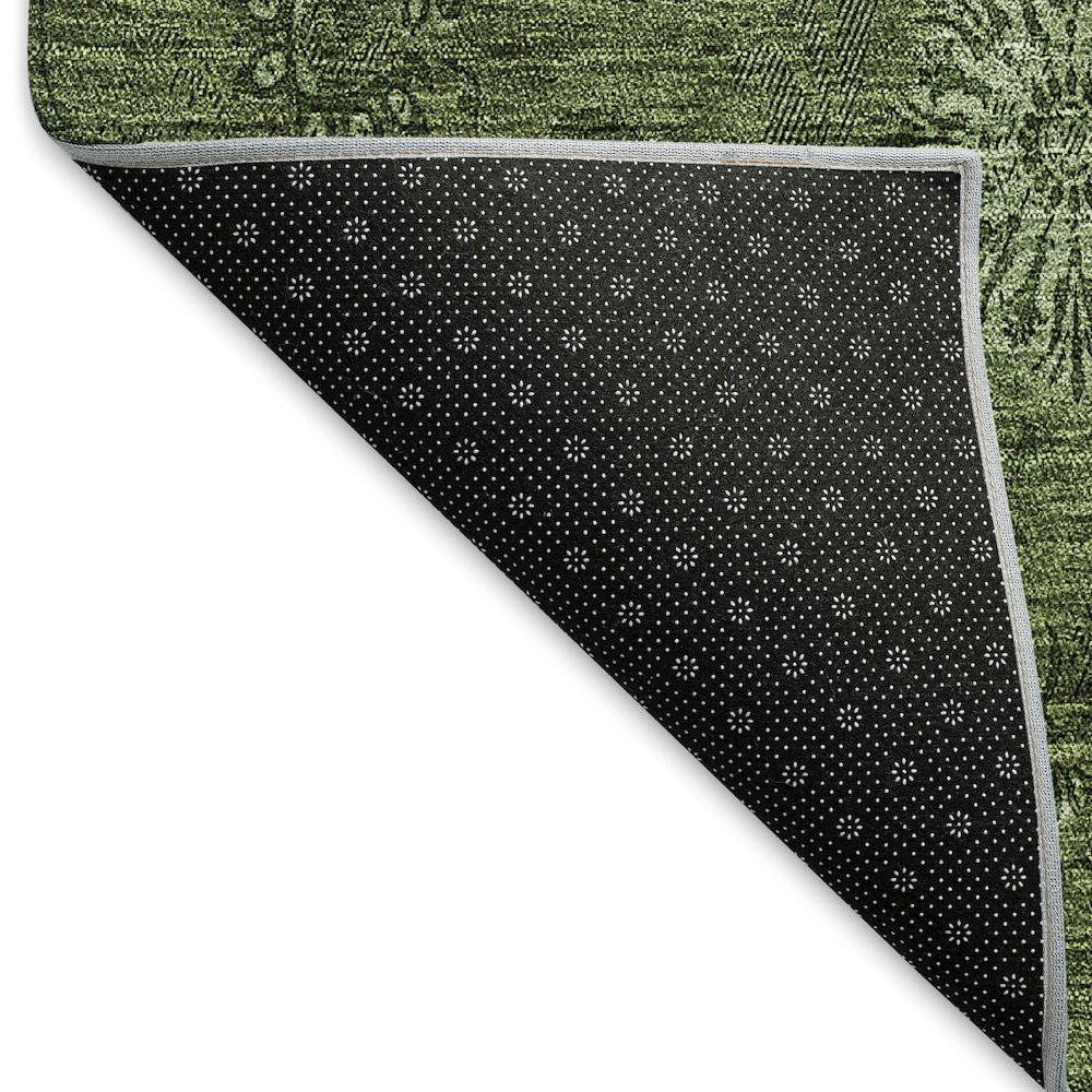 Premium Machine Washable Mayfield AMF788 Olive 3' x 5' Rug. Picture 2