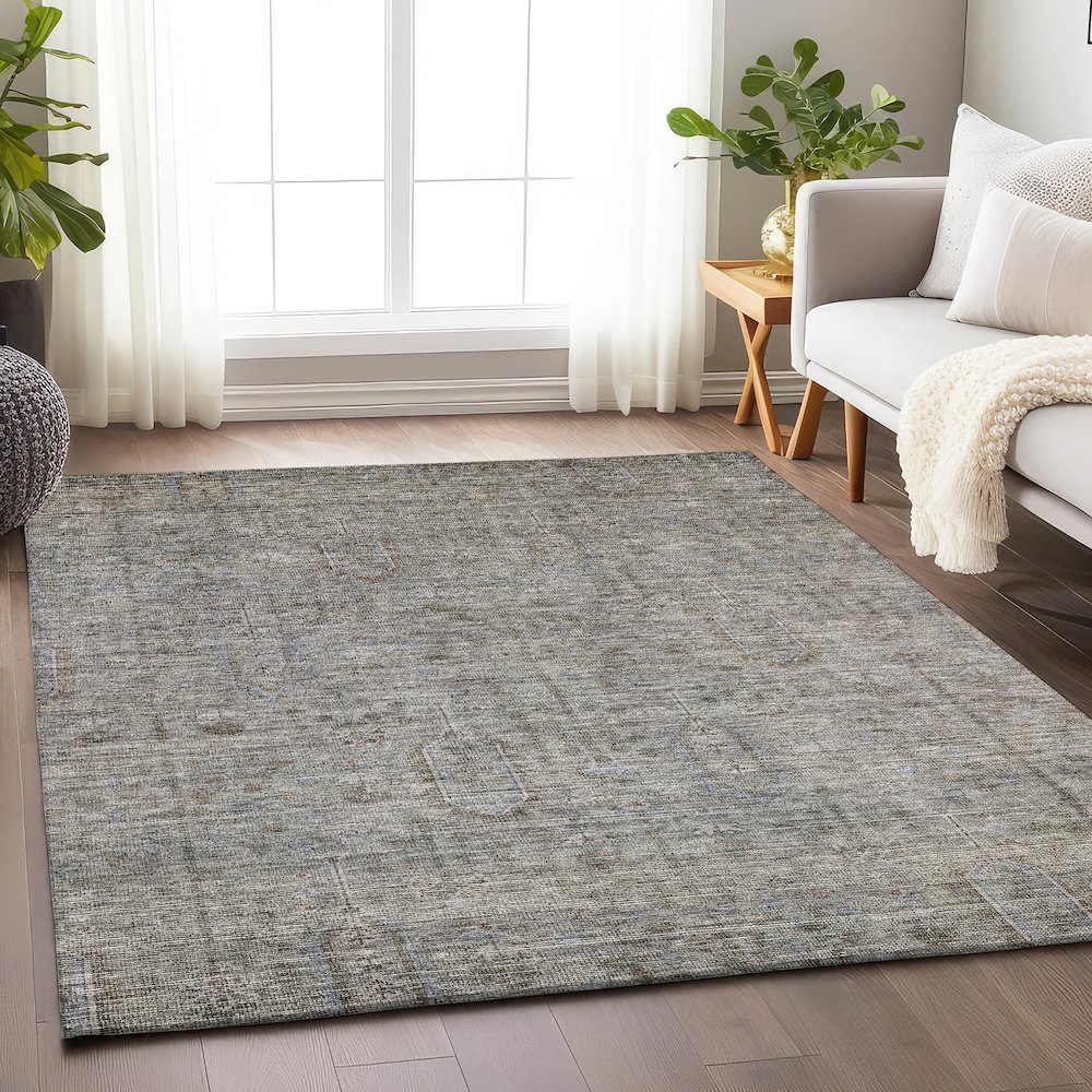 Premium Machine Washable Mayfield AMF790 Granite 8' x 10' Rug. Picture 6