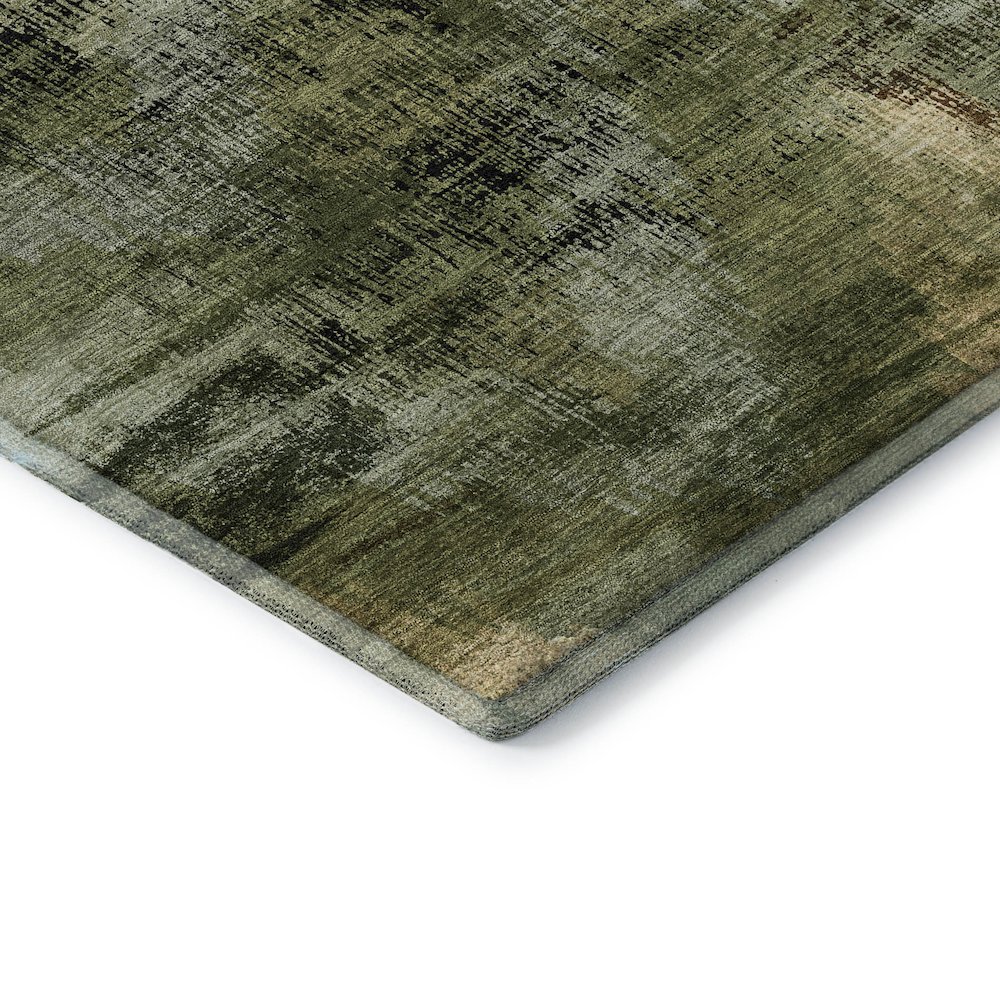 Premium Machine Washable Mayfield AMF792 Olive 3' x 5' Rug. Picture 3
