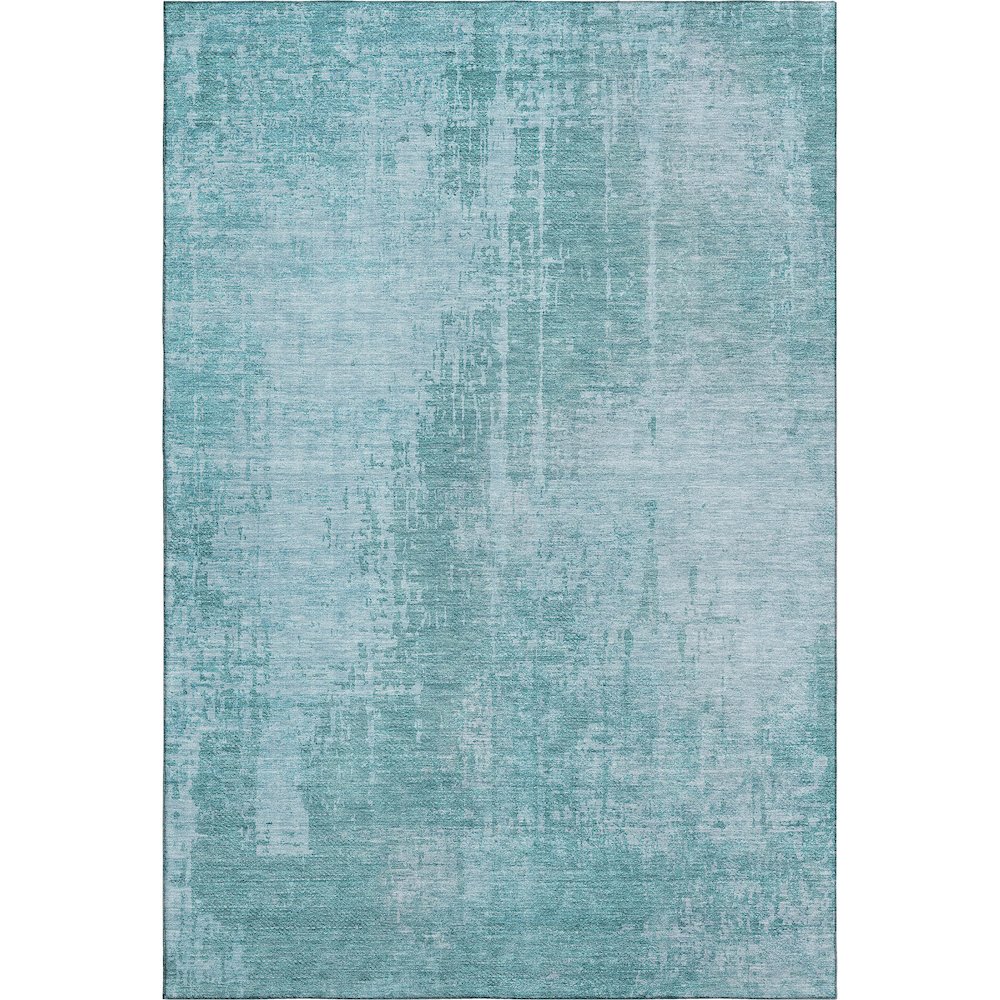 Premium Machine Washable Mayfield AMF796 Aqua 8' x 10' Rug. Picture 1
