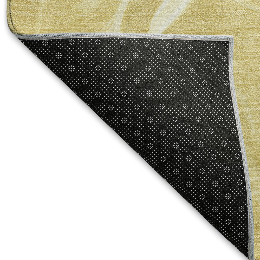 Premium Machine Washable Mayfield AMF802 Gold 3' x 5' Rug. Picture 2