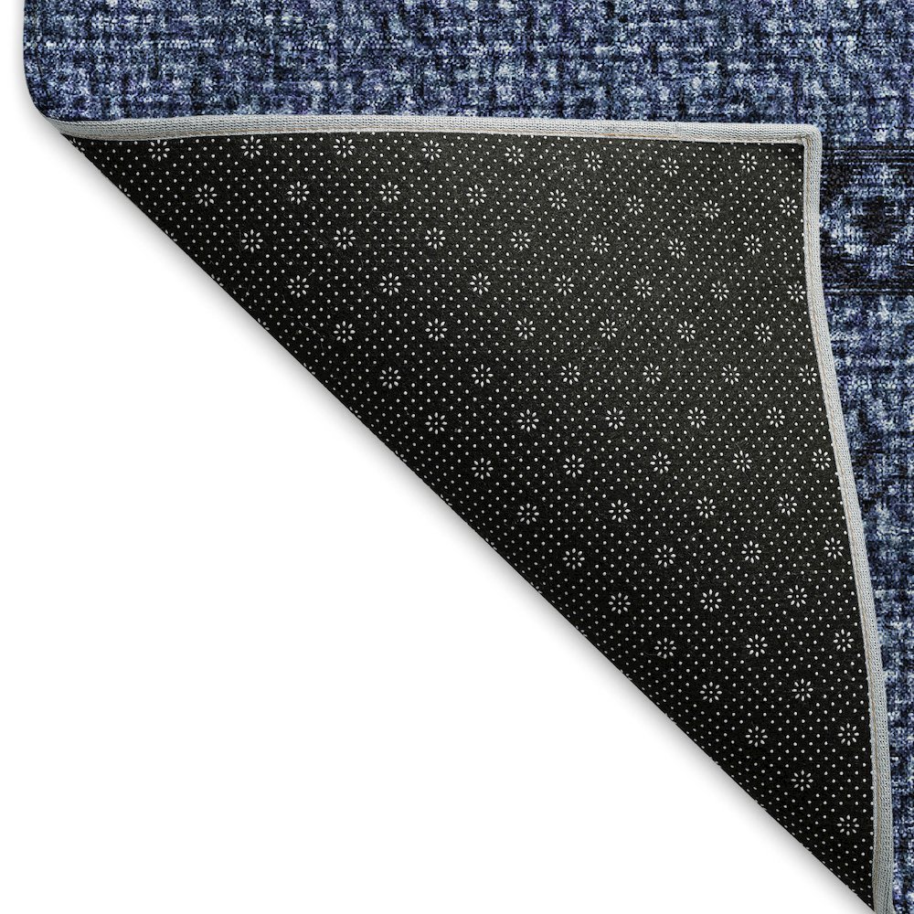 Premium Machine Washable Mayfield AMF803 Navy 3' x 5' Rug. Picture 2
