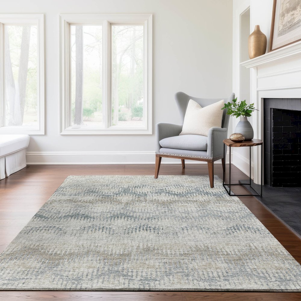 Premium Machine Washable Mayfield  Linen 8' x 10' Rug. Picture 6