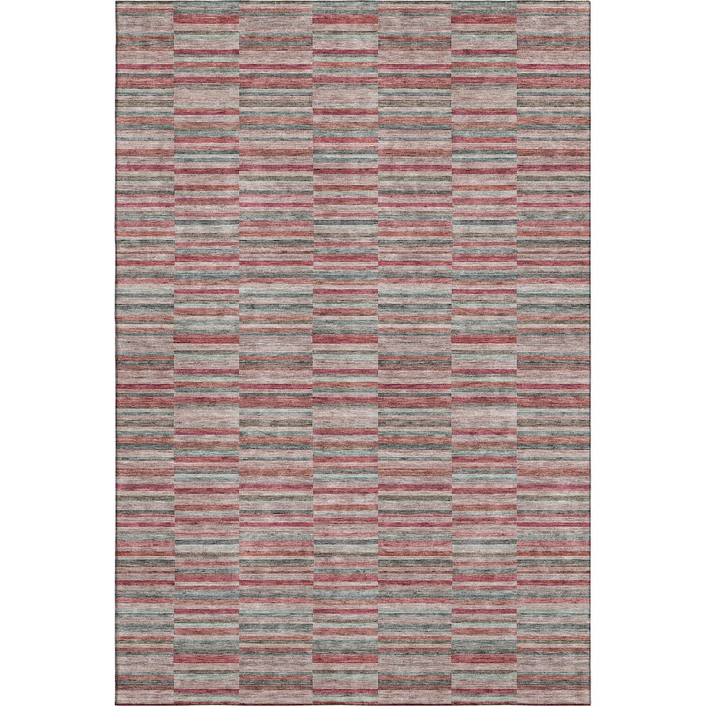 Premium Machine Washable Mayfield AMF816 Red 8' x 10' Rug. Picture 1