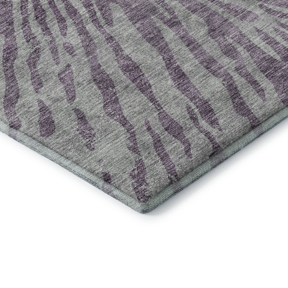 Premium Machine Washable Mayfield AMF818 Purple 3' x 5' Rug. Picture 3