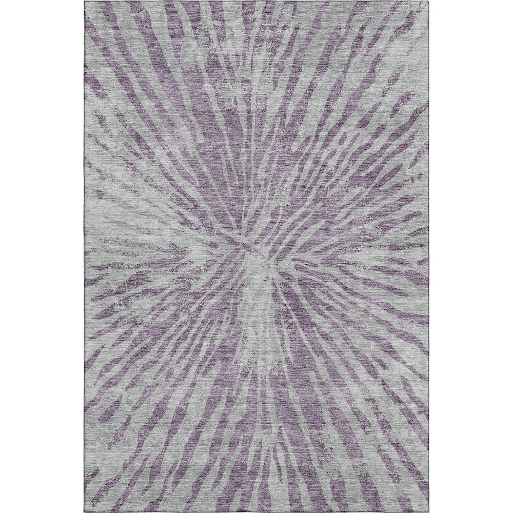 Premium Machine Washable Mayfield AMF818 Purple 8' x 10' Rug. Picture 1