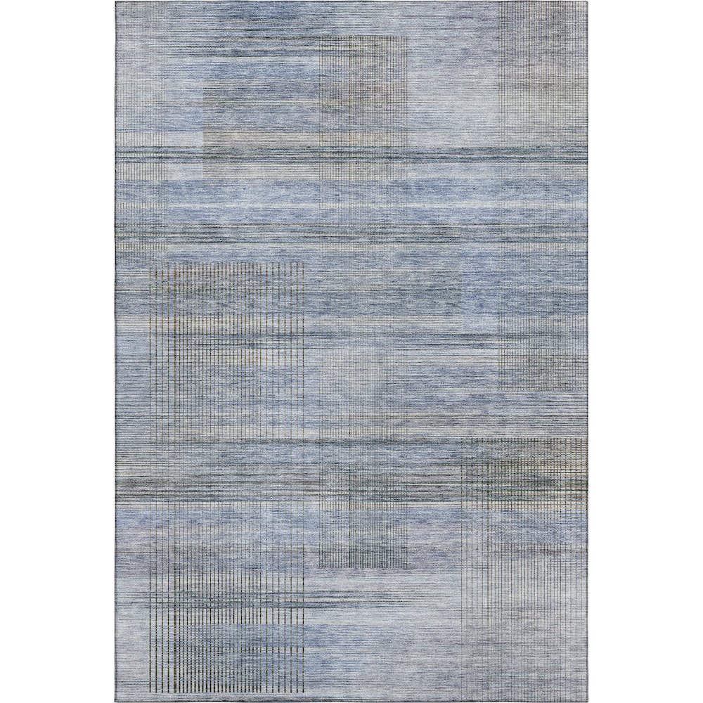 Premium Machine Washable Mayfield AMF819 Blue 8' x 10' Rug. Picture 1