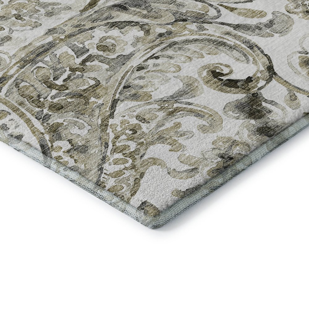 Premium Machine Washable Mayfield AMF835 Brown 3' x 5' Rug. Picture 3